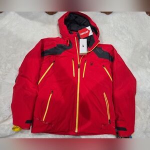 Spyder Men's Pinnacle Gore-Tex Insulated Ski Jacket Large Red Recco Primaloft